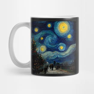 When christmas meets starry nights - conceptual art Mug